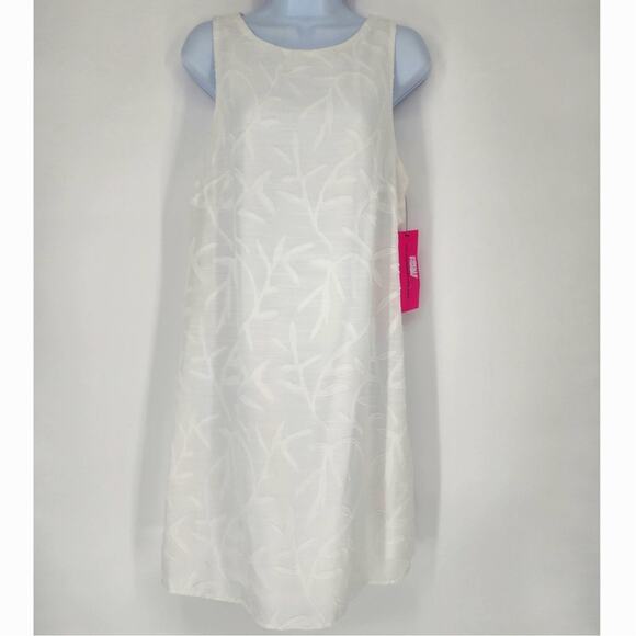 Betsey Johnson White Textured Sleeveless A-Line Dress Size 10 NWT - Picture 10 of 11